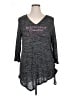 Midnight Velvet Gray 3/4 Sleeve Top Size XL - photo 1