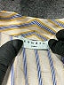 Sandro Stripes Tan Orange 3/4 Sleeve Button-Down Shirt Size XS (0) - photo 4