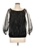 CeCe 100% Polyester Black 3/4 Sleeve Blouse Size L - photo 1