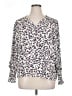 Zac & Rachel 100% Polyester Animal Print Ivory Long Sleeve Blouse Size XL - photo 1