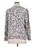 Zac & Rachel 100% Polyester Animal Print Ivory Long Sleeve Blouse Size XL - photo 2
