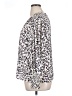Zac & Rachel 100% Polyester Animal Print Ivory Long Sleeve Blouse Size XL - photo 5