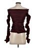 JS Collections Burgundy Long Sleeve Top Size 4 - photo 2
