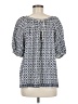 Max Studio Blue Short Sleeve Blouse Size M - photo 2