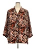 Investments 100% Polyester Animal Print Brown Kimono Size 3X - photo 1