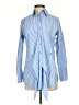 NY Collection Stripes Blue Long Sleeve Blouse Size S - photo 1