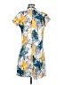 Shein 100% Polyester Print Yellow Casual Dress Size 6 - photo 2