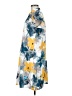 Shein 100% Polyester Print Yellow Casual Dress Size 6 - photo 5