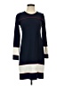 Leota Color Block Blue Casual Dress Size S - photo 1
