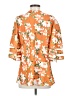 Unbranded 100% Polyester Orange 3/4 Sleeve Blouse Size S - photo 2