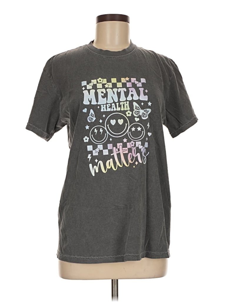 Pre-owned Comfort Colors Short Sleeve T-shirt In Gray
