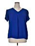 Funlingo Blue Short Sleeve Blouse Size XL - photo 1