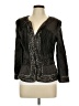Naeem Khan 100% Silk Black Silk Blazer Size 12 - photo 1