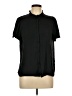 T Tahari 100% Polyester Black Short Sleeve Blouse Size L - photo 1