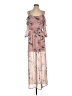 As U Wish 100% Polyester Floral Tan Casual Dress Size S - photo 1