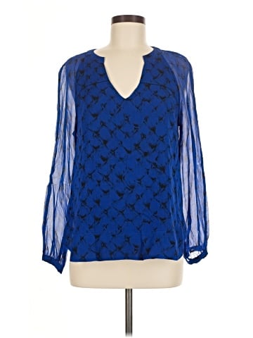 Diane von Furstenberg Long Sleeve Silk Top (view 1)