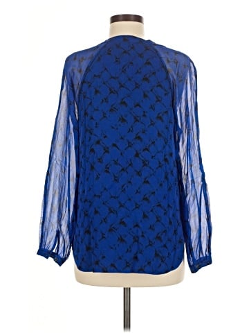 Diane von Furstenberg Long Sleeve Silk Top (view 2)