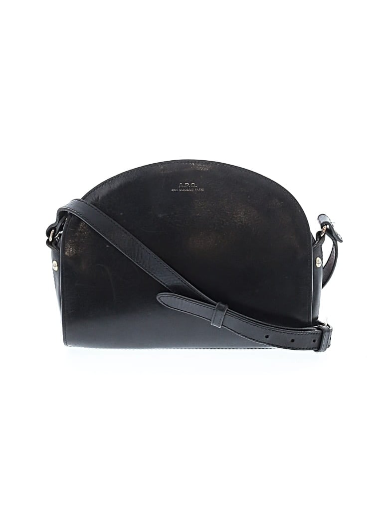 Pre-owned Apc Leather Crossbody Bag In Black