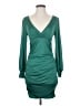 Cider Solid Teal Cocktail Dress Size S - photo 1