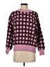 FRNCH Checkered-gingham Pink Pullover Sweater Size S - photo 1