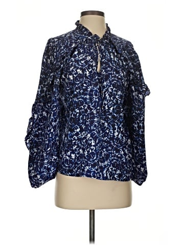 Marie Oliver Long Sleeve Silk Top (view 1)