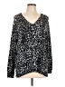 MICHAEL Michael Kors Animal Print Black Pullover Sweater Size L - photo 1
