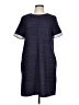Hazel Chevron-herringbone Blue Casual Dress Size L - photo 1