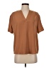 Entro 100% Polyester Brown Short Sleeve Blouse Size S - photo 1