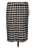 Elle Houndstooth Ivory Black Casual Skirt Size 8 - photo 1