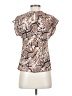 Express Animal Print Brown Short Sleeve Blouse Size XS - photo 2