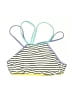 Unbranded Stripes Ivory White Swimsuit Top Size S - photo 1