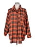 Shein Curve 100% Polyester Plaid Orange 3/4 Sleeve Blouse Size 16 Plus (2) - photo 1