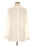 Young Essence Color Block Ivory Long Sleeve Blouse Size M - photo 1