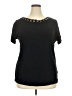 Rafaella 100% Cotton Black Short Sleeve Top Size 2X - photo 1