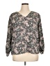 Ann Taylor LOFT Outlet Paisley Gray 3/4 Sleeve Blouse Size XL - photo 1