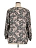 Ann Taylor LOFT Outlet Paisley Gray 3/4 Sleeve Blouse Size XL - photo 2