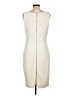 Cache Solid Ivory Casual Dress Size L - photo 2