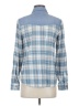 Cato 100% Cotton Plaid Blue Long Sleeve Button-Down Shirt Size S - photo 2
