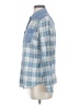 Cato 100% Cotton Plaid Blue Long Sleeve Button-Down Shirt Size S - photo 5