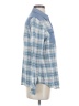Cato 100% Cotton Plaid Blue Long Sleeve Button-Down Shirt Size S - photo 4