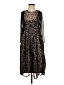 Alembika 100% Polyester Animal Print Black Cocktail Dress Size 4 (0) - photo 1