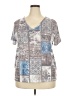 Unbranded Gray Short Sleeve Blouse Size XXL - photo 1