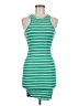 Assorted Brands Stripes Green Casual Dress Size M - photo 1