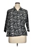 Allison Taylor Tweed Gray 3/4 Sleeve Blouse Size 1X - photo 1