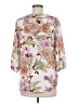 Misia 100% Polyester Floral White 3/4 Sleeve Blouse Size M - photo 2