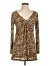Isabel Animal Print Brown Casual Dress Size L - photo 1