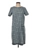 Ann Taylor LOFT Graphic Gray Casual Dress Size 2 (tall) - photo 1