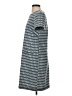 Ann Taylor LOFT Graphic Gray Casual Dress Size 2 (tall) - photo 5