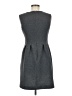 Ann Taylor LOFT 100% Polyester Chevron-herringbone Gray Casual Dress Size 8 - photo 2