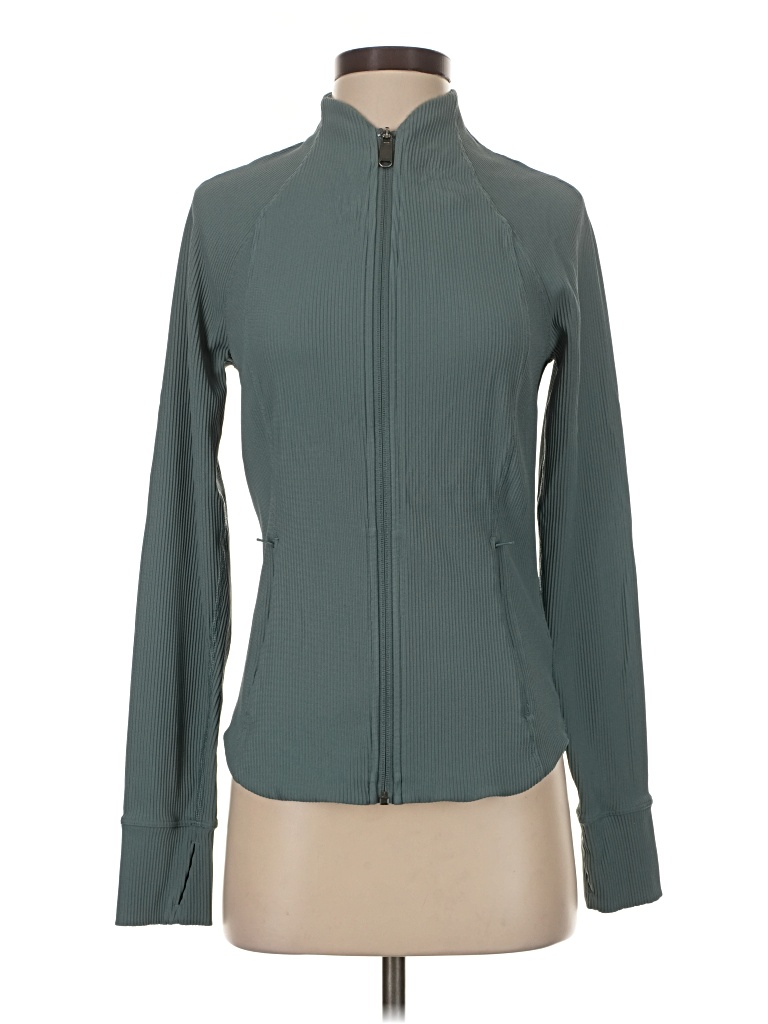 Pre-owned Athleta Track Jacket In Blue